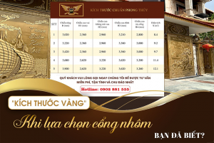 KÍCH THƯỚC VÀNG khi lựa chọn Cổng Nhôm Đúc??? Bạn đã biết????